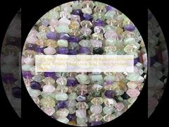 Pedras preciosas Cristal natural Citrino Rosa Quartz Pedra preciosa Forma irregular desmoronada Fios de pérolas soltos para fabricação de jóias