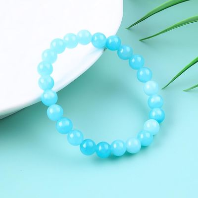 Braceletes de Pedras preciosas de cura Aquamarinos Braceletes de cura de festa Jóias OEM