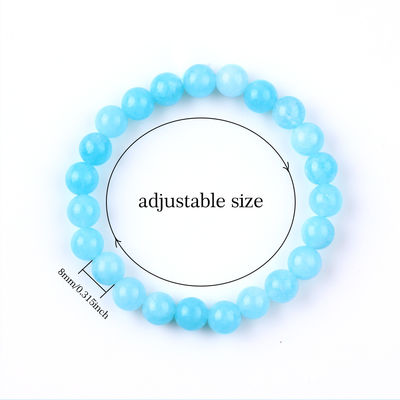 Braceletes de Pedras preciosas de cura Aquamarinos Braceletes de cura de festa Jóias OEM