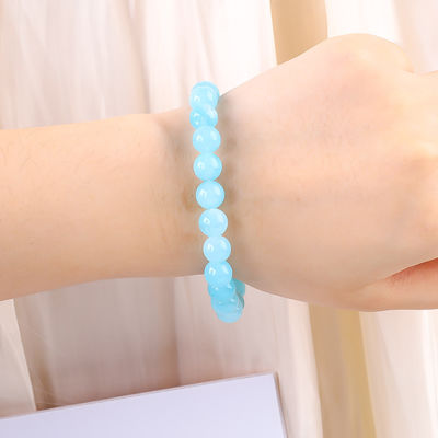 Braceletes de Pedras preciosas de cura Aquamarinos Braceletes de cura de festa Jóias OEM