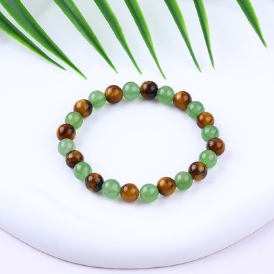 Elastico feito à mão, de pedra de cristal para mulheres, pulseiras para energia positiva.