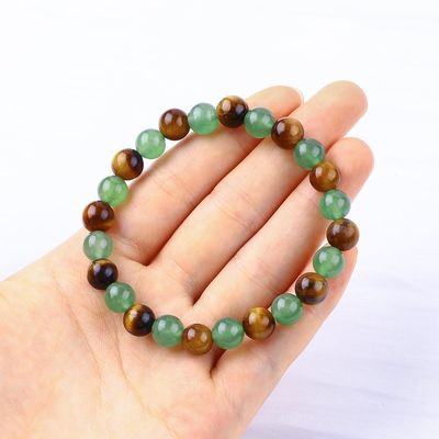 Elastico feito à mão, de pedra de cristal para mulheres, pulseiras para energia positiva.