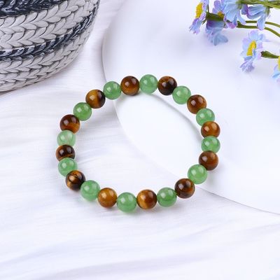 Elastico feito à mão, de pedra de cristal para mulheres, pulseiras para energia positiva.