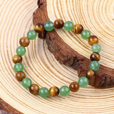 Elastico feito à mão, de pedra de cristal para mulheres, pulseiras para energia positiva.