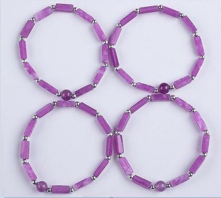 3mm/8mm/13mm Rectangular Perla de Energia Curativa Cristal de Pedra Preta Pulseira