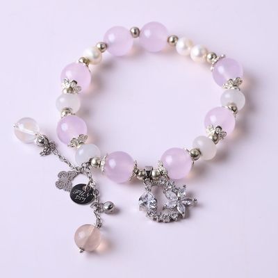 Pulseiras personalizadas de 10 mm de pedra de cristal com energia curativa