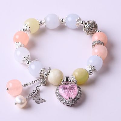 Pulseiras personalizadas de 10 mm de pedra de cristal com energia curativa