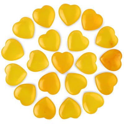 Cristais em forma de coração de aventurino amarelo / topazio para meditação