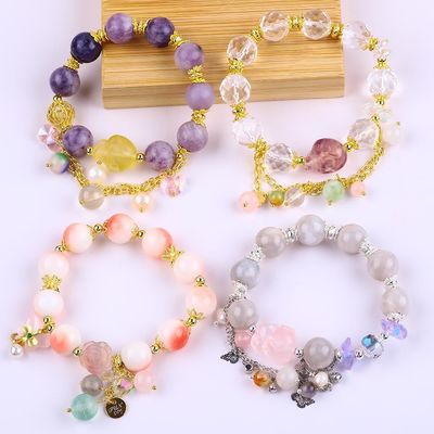 Jóias de festa Jóias de pedra Pulseiras de alongamento para dar presentes
