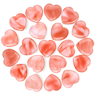 20mm Melancia Rocha Polida Quartzo em forma de coração Cristal de Quartzo Rosa
