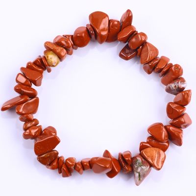 Chacra de energia curativa de cascalho irregular Bracelete de pedra natural OEM ODM
