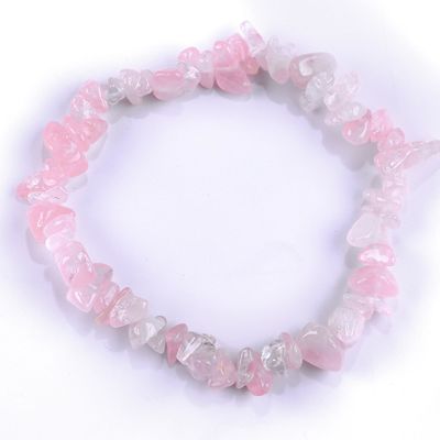 Chacra de energia curativa de cascalho irregular Bracelete de pedra natural OEM ODM