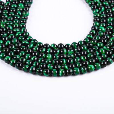 8mm Olho de Tigre Verde Pedra de Pedra de Cristal Para a Fabricação de jóias