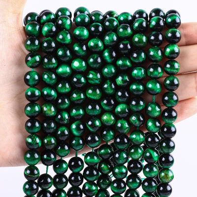 8mm Olho de Tigre Verde Pedra de Pedra de Cristal Para a Fabricação de jóias