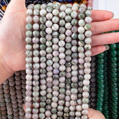 Lucky Jade Round Bead Cristal Natural Pedra Prêmios Diferente Tamanho de contas Fios de contas soltos para fazer jóias DIY