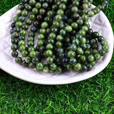 Jade do Sul Bolas redondas cristal natural Pedra preciosa Tamanho de bolas diferentes Fios de bolas soltos para fazer jóias DIY