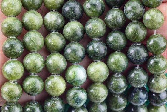Jade do Sul Bolas redondas cristal natural Pedra preciosa Tamanho de bolas diferentes Fios de bolas soltos para fazer jóias DIY