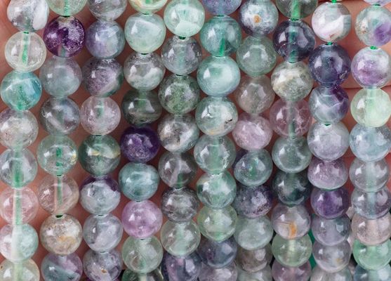 Cristal natural de pedra preciosa Fluorita de bolas redondas para fabricação de jóias