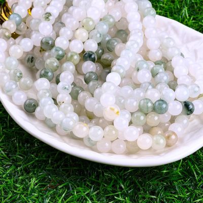 Tian Shan Jade Verde Bolas Redondas Cristal Natural Pedra Prêmios Tamanho Diferente Bolas Soltas Filamentos de Bolas para Jewelry DIY