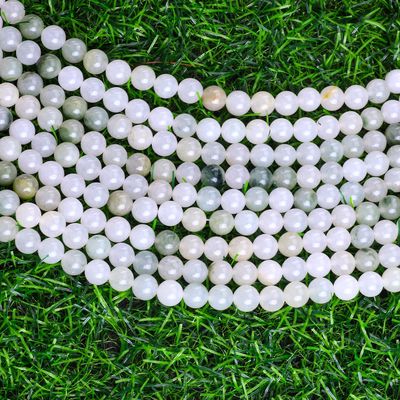 Tian Shan Jade Verde Bolas Redondas Cristal Natural Pedra Prêmios Tamanho Diferente Bolas Soltas Filamentos de Bolas para Jewelry DIY