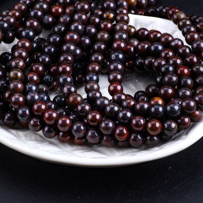 Flor Vermelha Jaspe Bolas redondas cristal natural Pedra preciosa Tamanho de bolas diferentes Fios de bolas soltas para fazer jóias