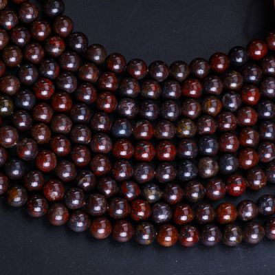 Flor Vermelha Jaspe Bolas redondas cristal natural Pedra preciosa Tamanho de bolas diferentes Fios de bolas soltas para fazer jóias