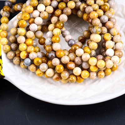 Crisânteo Pedra Redonda Bolas de Cristal Natural Pedra de Gema Filamentos de Bolas Soltas para Fabricação de jóias DIY