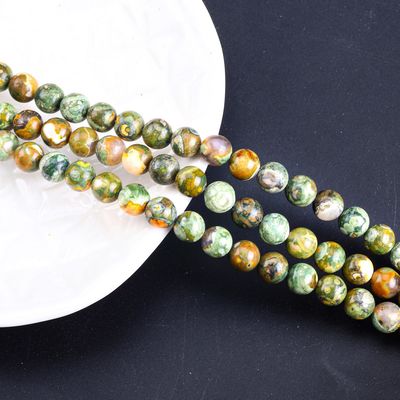Kambaba Jasper Round Bead Cristal Natural de Pedras preciosas Filamentos de contas soltas para fabricação de jóias DIY