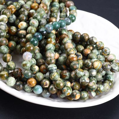 Kambaba Jasper Round Bead Cristal Natural de Pedras preciosas Filamentos de contas soltas para fabricação de jóias DIY