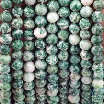 Bolas redondas com manchas azuis Cristal natural de pedra preciosa Filamentos de bolas soltas para fabricação de jóias DIY
