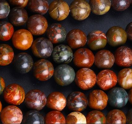 Turquesa Vermelha Bolas redondas cristal natural pedra preciosa fios de bolas soltas para fazer jóias