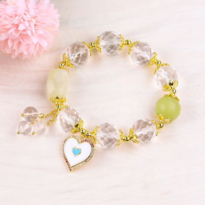 Bracelete de coroa redonda e elástica de 14 mm para meditação