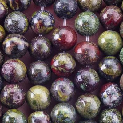 8MM Dragon Bloodstone Round Bulk Jáspero para a fabricação de jóias