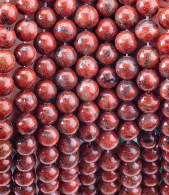 8mm Semi Precious Sesame Jasper Perlas soltas naturais para fabricação de jóias