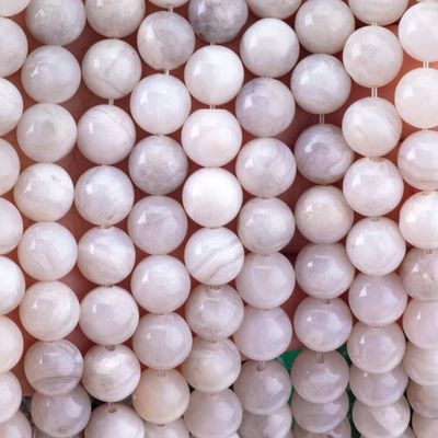 8mm Branco Crazy Lace Ágata Loose Beads OEM ODM Para artesanato DIY