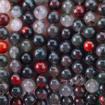 8 mm pedra de sangue africana pedra preciosa cristal de pedra curativa contas para joalharia
