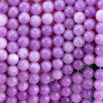 8mm Violeta Jade Pedras preciosas de cristal para a fabricação de jóias