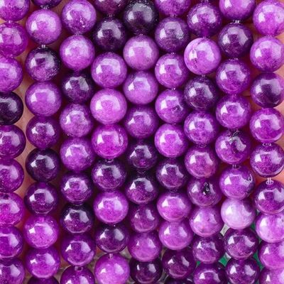 8mm Violeta escura Jade Pedra preciosa contas de cristal de pedra curativa contas para a fabricação de jóias