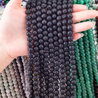 8mm Volcânico Pedras preciosas contas de cristal de pedra curativa contas para joalharia