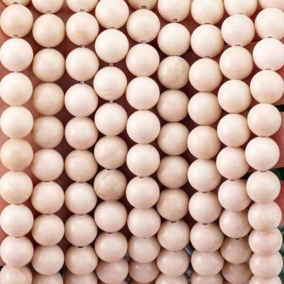 Pedra Natural Polidas Fósseis Brancos Rio Jaspe Redondo Bolas Soltas Para Fabricação de jóias