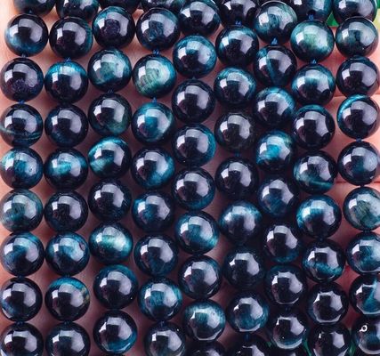 Tinta de cristal natural de pedra preciosa de olhos de tigre azul filamentos de contas soltas Pedra semi-preciosa para fabricação de jóias