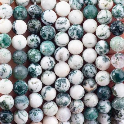 8mm árvore Ágata gemstone contas de cristal de pedra curativa contas para joalharia