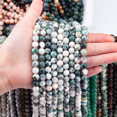 8mm árvore Ágata gemstone contas de cristal de pedra curativa contas para joalharia