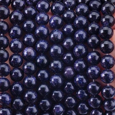 8mm Blue Sandstone Beads Healing Crystal Stone Beads para fabricação de jóias
