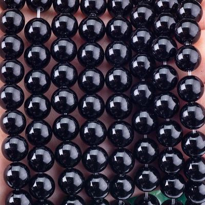 8mm Black Onyx gemstone Beads Healing Crystal Stone Beads para fabricação de jóias