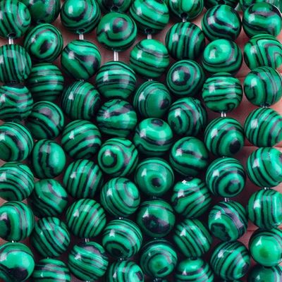 8mm Malachite gemstone contas de cristal de pedra curativa contas para joalharia
