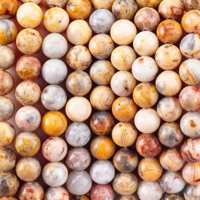 8mm Crazy Lace Agate Gemstone Beads Healing Crystal Stone Beads para fabricação de jóias