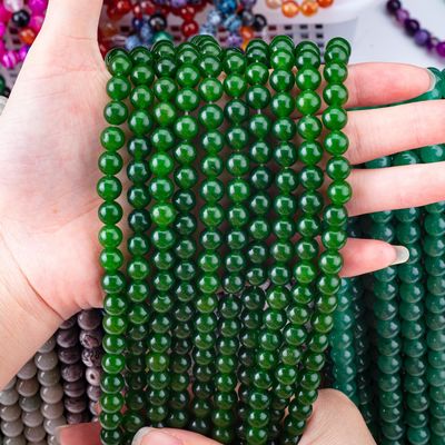Jade Verde Grátis Bulk Round Bead Custom Multidimensional Bead para a fabricação de jóias