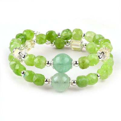 Quadrado Multifastic Bead Peridot Bracelet Cristal Original Bracelet OEM ODM