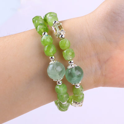 Quadrado Multifastic Bead Peridot Bracelet Cristal Original Bracelet OEM ODM